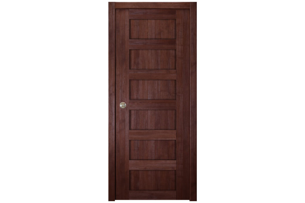 Nova Italia Stile 6 Lite Prestige Brown Laminate Interior Door - Single Pocket