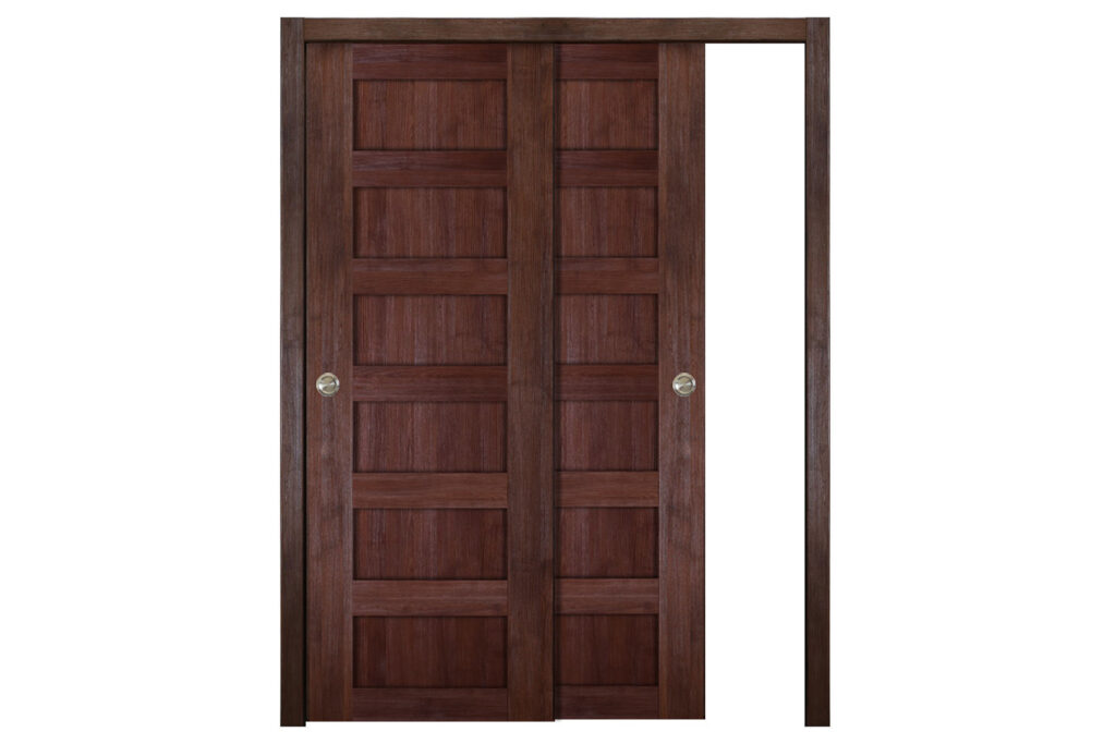 Nova Italia Stile 6 Lite Prestige Brown Laminate Interior Door - Bypass Door