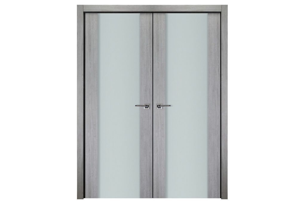 Nova Italia Vetro 01 Light Grey Laminate Interior Door - Double Door