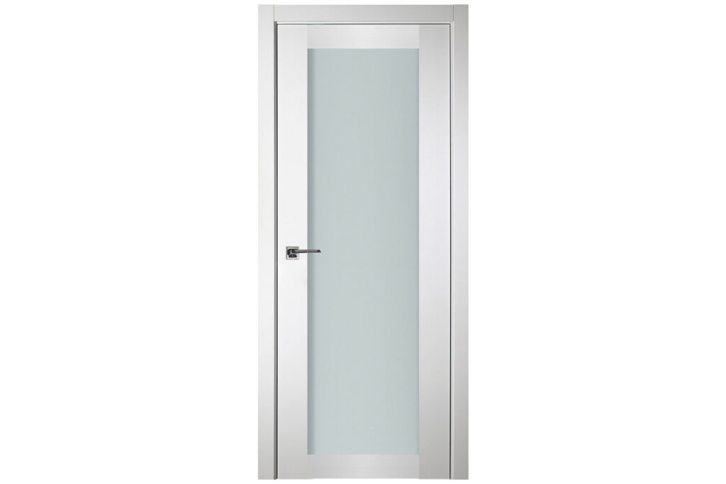 Nova Italia Vetro 1 Lite Alaskan White Laminate Interior Door - Single Door