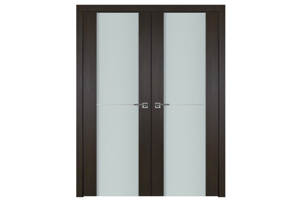 Nova Italia Vetro 1H Premium Wenge Laminate Interior Door - Double Door