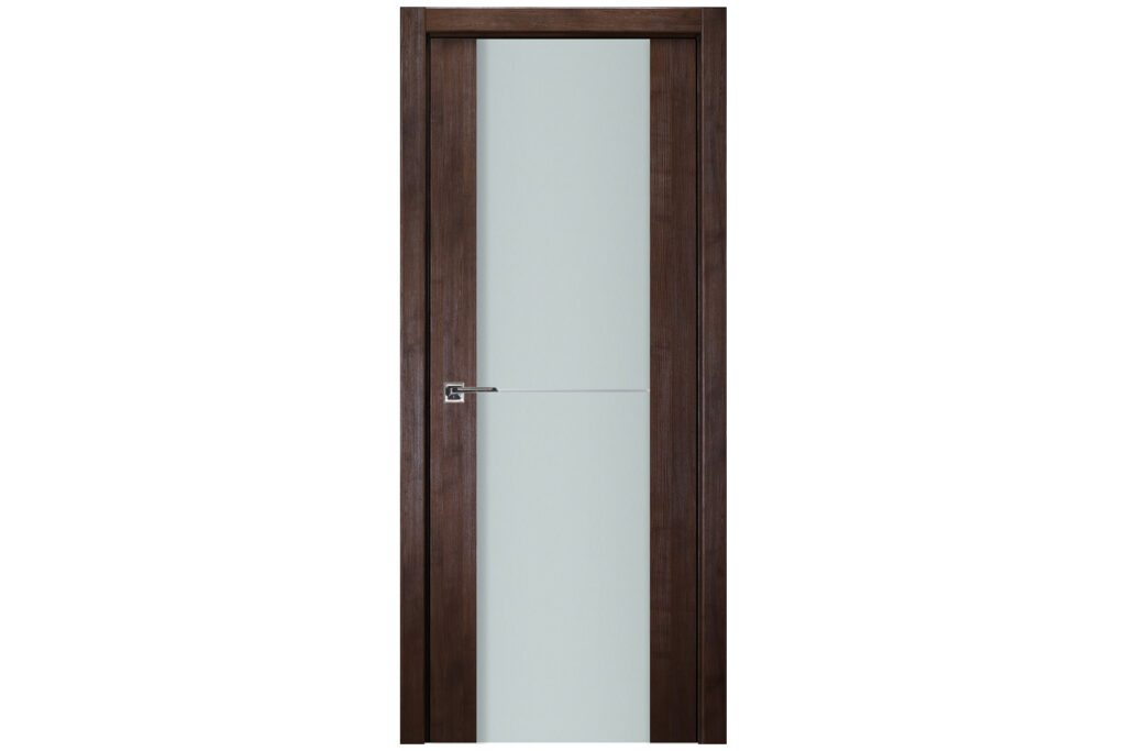 Nova Italia Vetro 1H Prestige Brown Laminate Interior Door - Single Door
