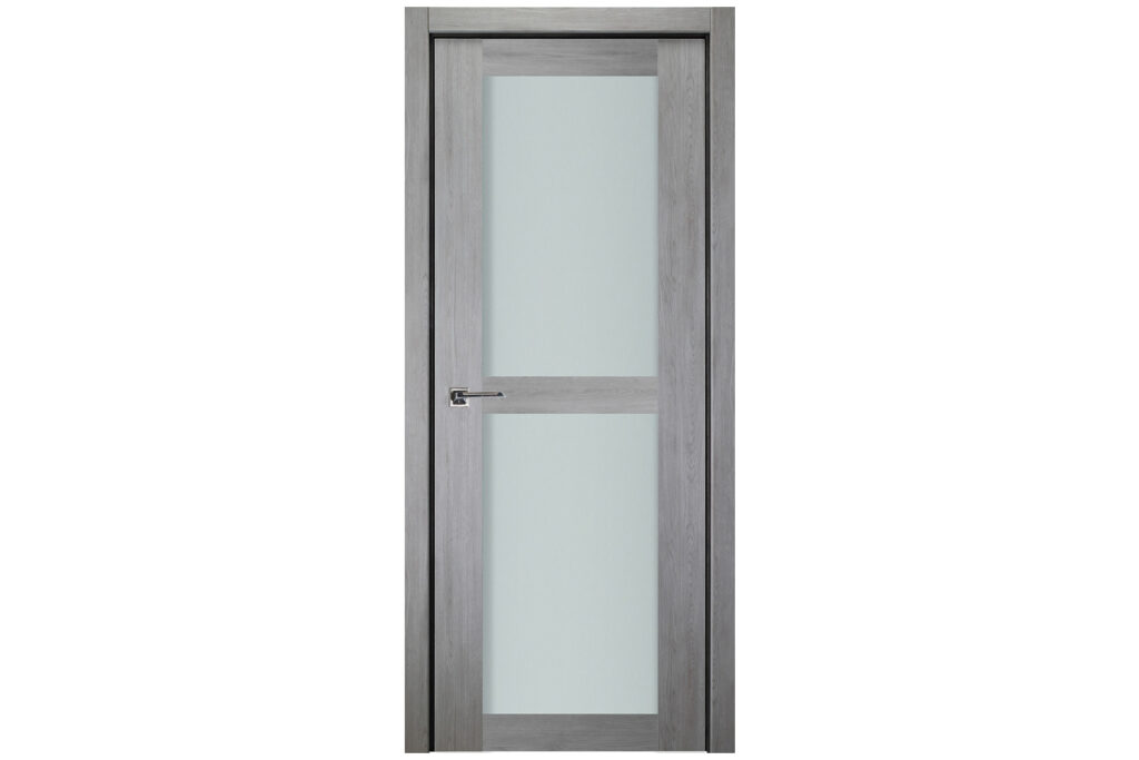 Nova Italia Vetro 2 Lite Light Grey Laminate Interior Door - Single Door