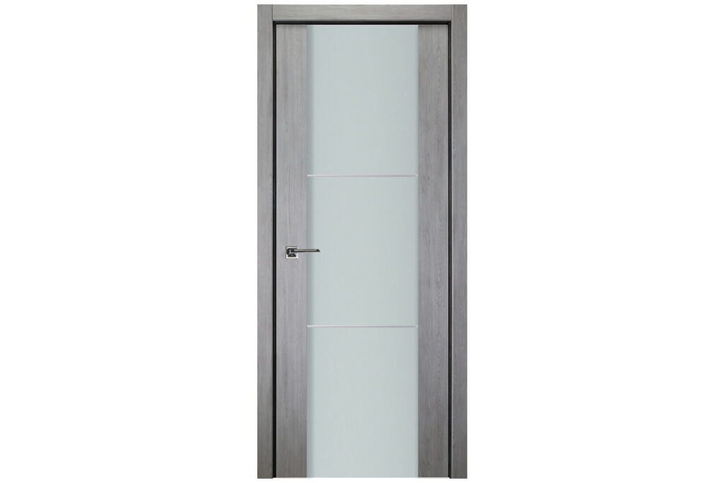 Nova Italia Vetro 2H Light Grey Laminate Interior Door - Single Door