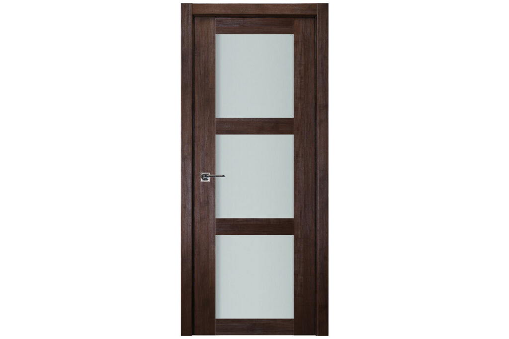Nova Italia Vetro 3 Lite Prestige Brown Laminate Interior Door - Single Door