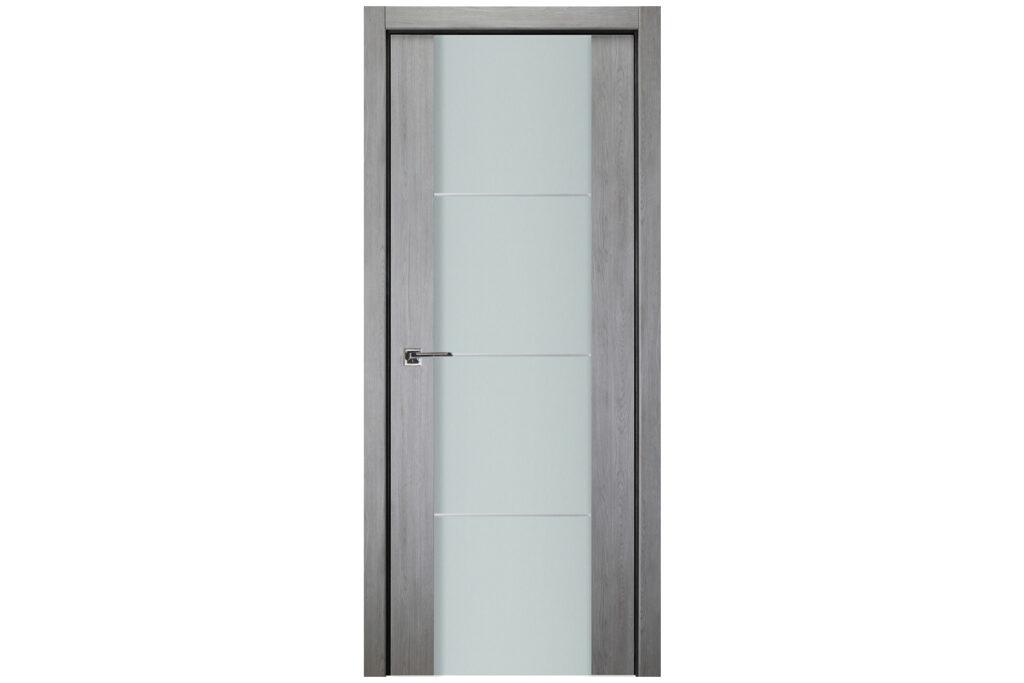 Nova Italia Vetro 3H Light Grey Laminate Interior Door - Single Door