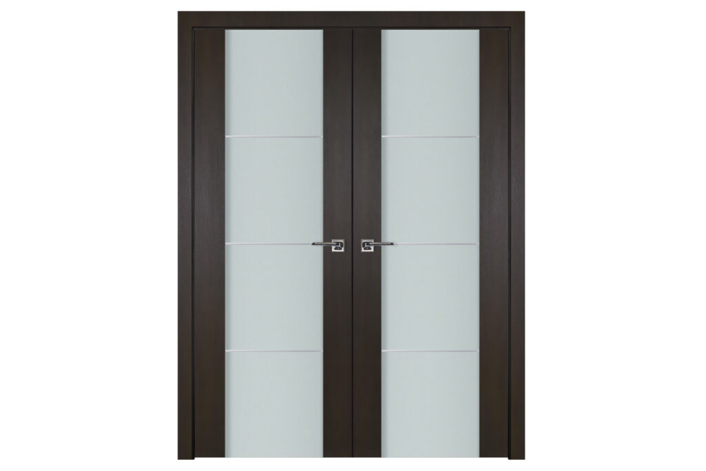 Nova Italia Vetro 3H Premium Wenge Laminate Interior Door - Double Door