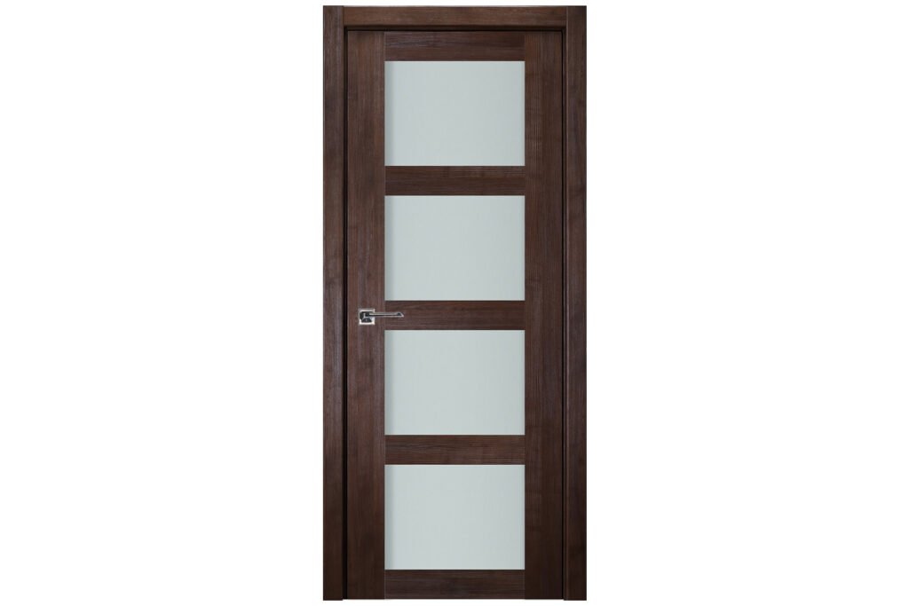 Nova Italia Vetro 4 Lite Prestige Brown Laminate Interior Door - Single Door