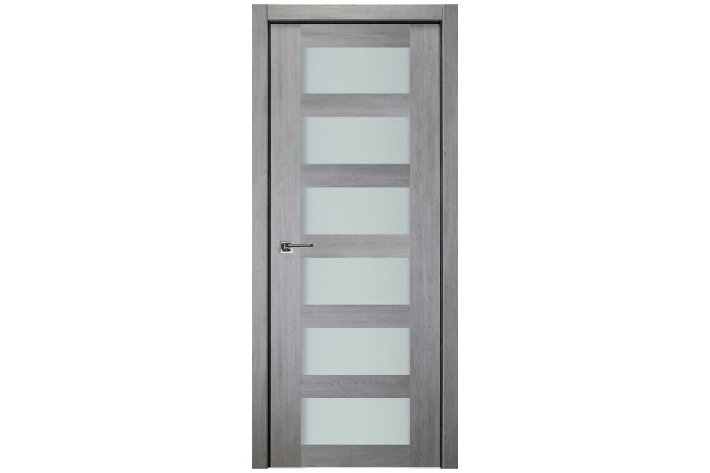 Nova Italia Vetro 6 Lite Light Grey Laminate Interior Door - Single Door