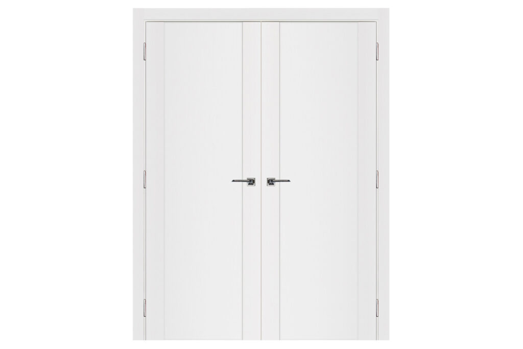 Nova Stile 001 Soft White Laminated Modern Interior Door - Double Door