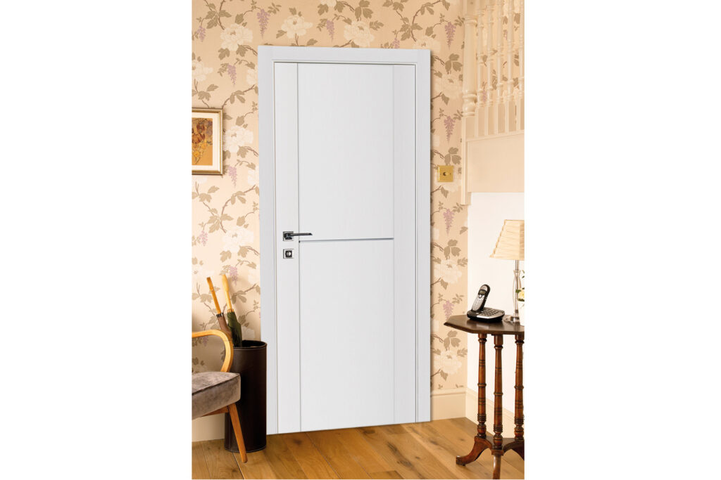 Nova Stile 002 Soft White Laminated Modern Interior Door
