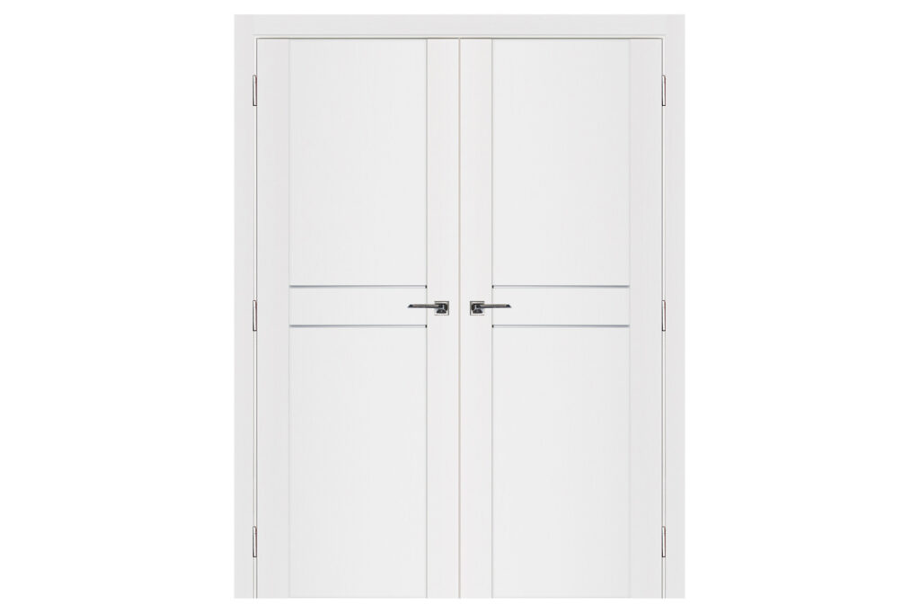 Nova Stile 003 Soft White Laminated Modern Interior Door - Double Door