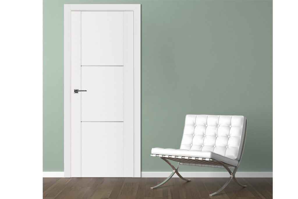Nova Stile 004 Soft White Laminated Modern Interior Door