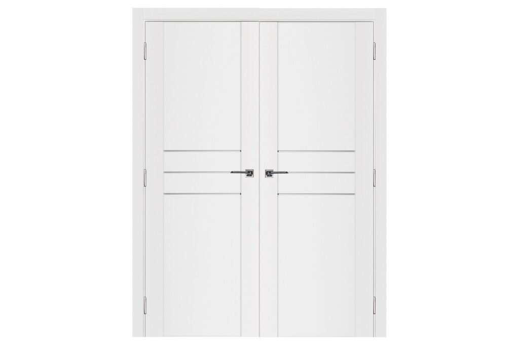 Nova Stile 005 Soft White Laminated Modern Interior Door - Double Door
