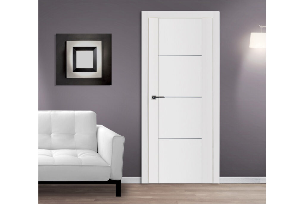 Nova Stile 006 Soft White Laminated Modern Interior Door