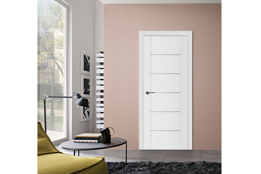 Nova Stile 008 Soft White Laminated Modern Interior Door