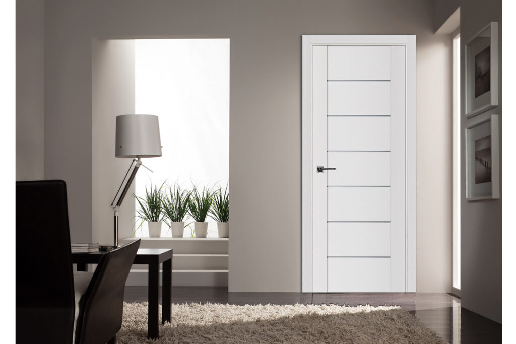 Nova Stile 009 Soft White Laminated Modern Interior Door