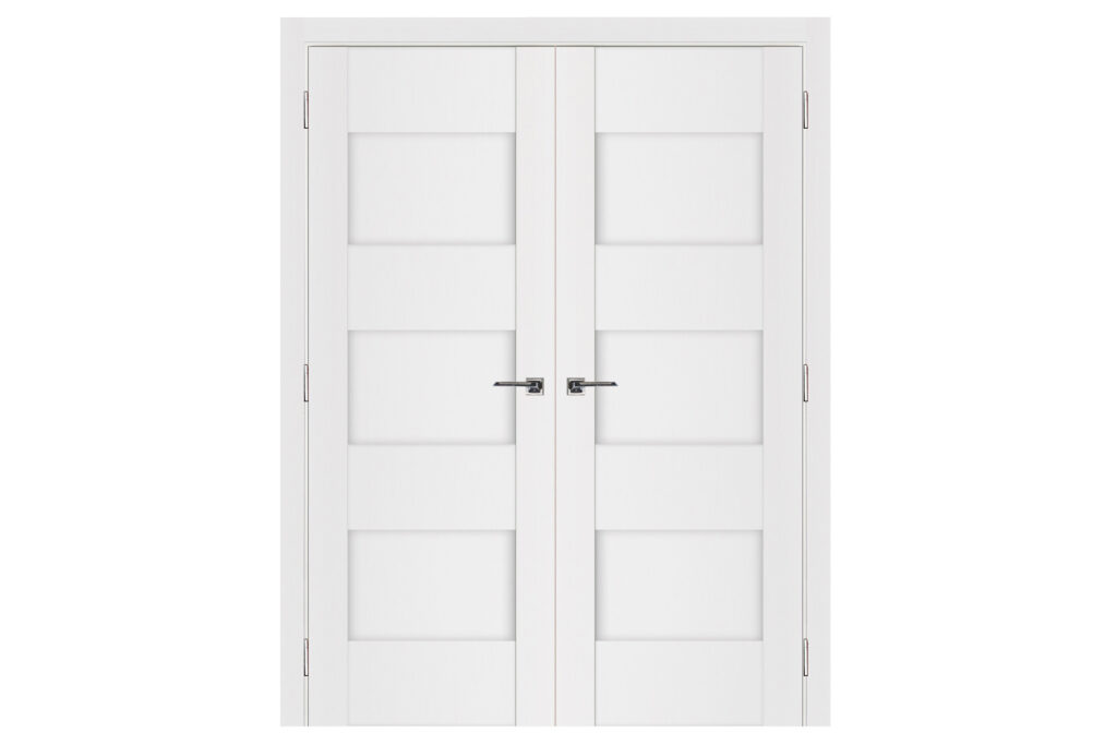 Nova Stile 015 Soft White Laminated Modern Interior Door - Double Door