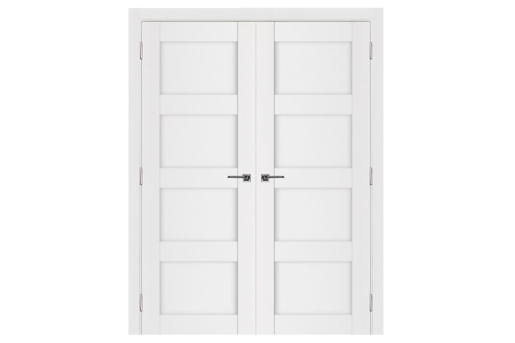 Nova Stile 021 Soft White Laminated Modern Interior Door - Double Door