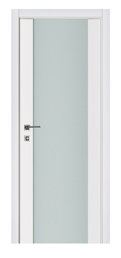 Nova Triplex 001 Soft White Laminated Modern Interior Door