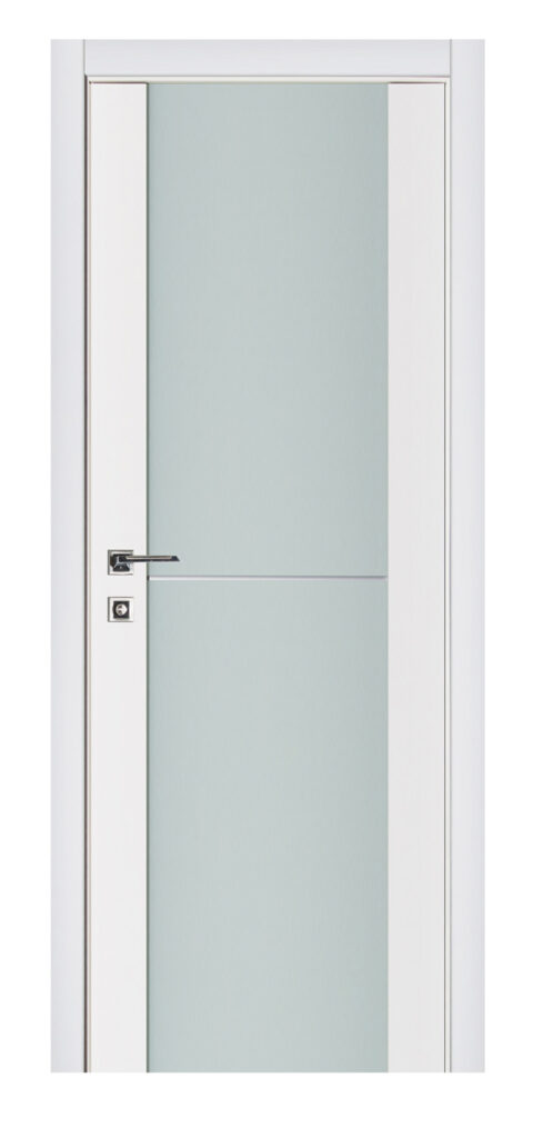Nova Triplex 002 Soft White Laminated Modern Interior Door