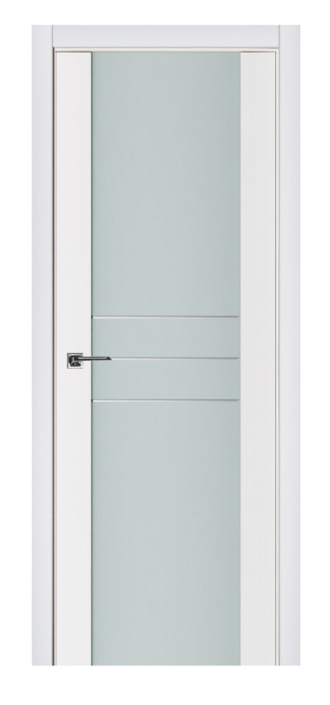 Nova Triplex 005 Soft White Laminated Modern Interior Door