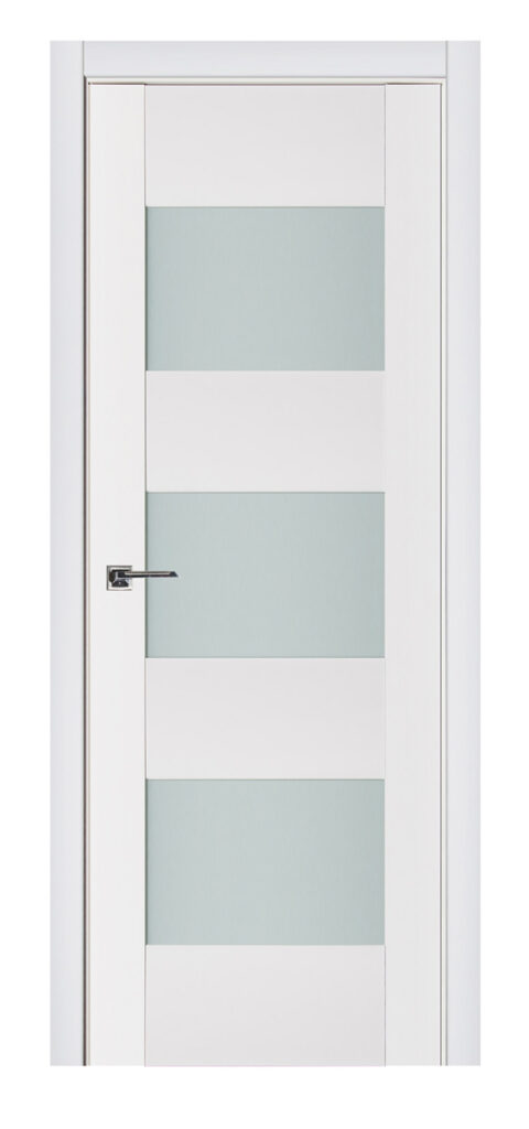 Nova Triplex 015 Soft White Laminated Modern Interior Door