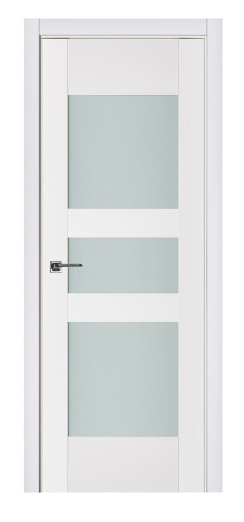 Nova Triplex 036 Soft White Laminated Modern Interior Door
