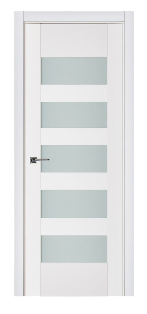 Nova Triplex 040 Soft White Laminated Modern Interior Door