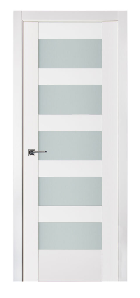 Nova Triplex 057 Soft White Laminated Modern Interior Door