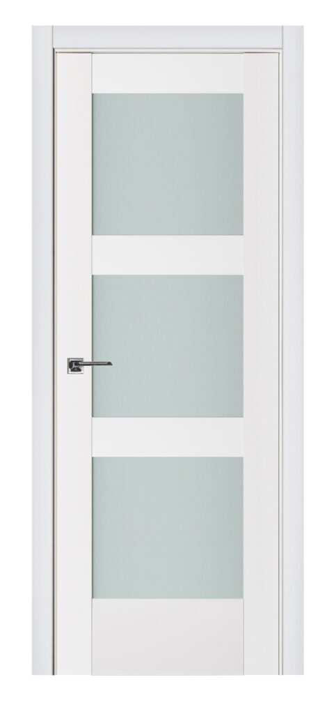 Nova Triplex 058 Soft White Laminated Modern Interior Door