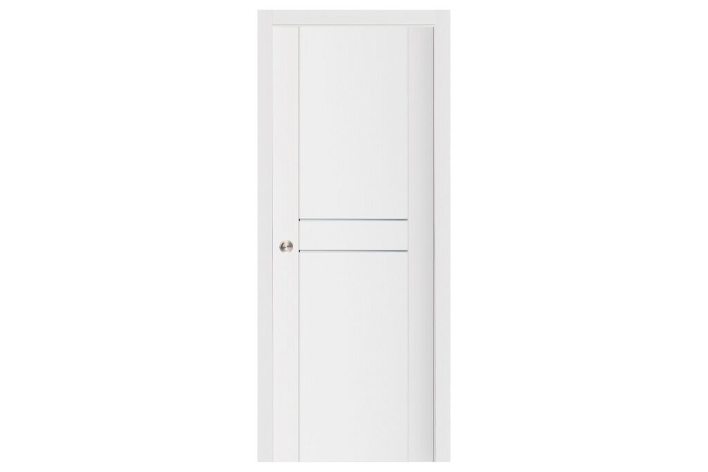 Nova Stile 003 Soft White Laminated Modern Interior Door - Single Pocket