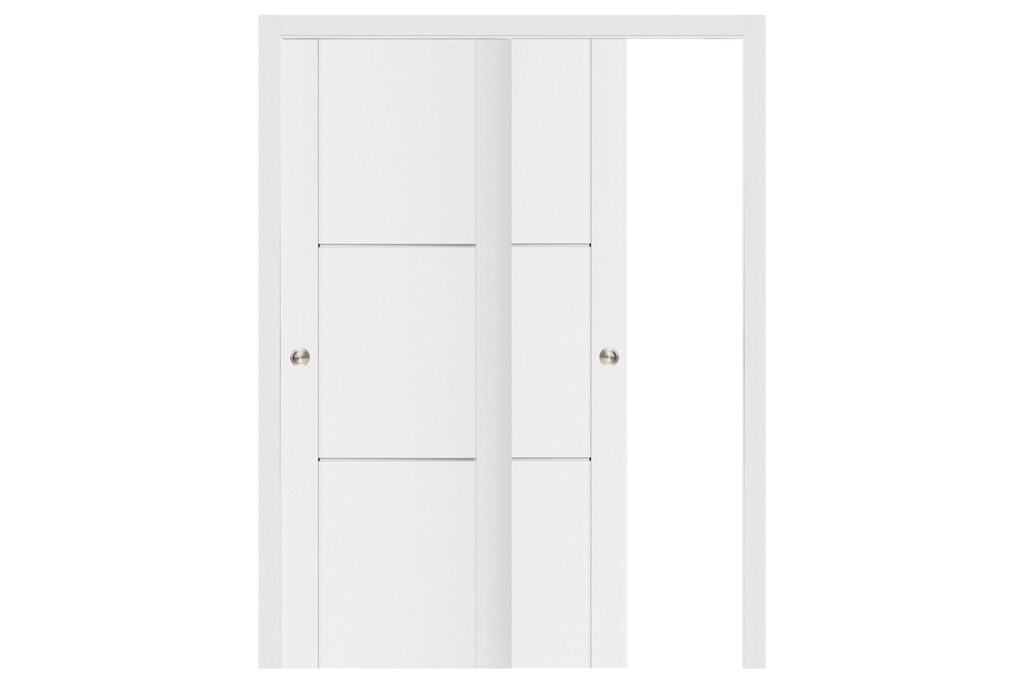 Nova Stile 004 Soft White Laminated Modern Interior Door - Bypass Door