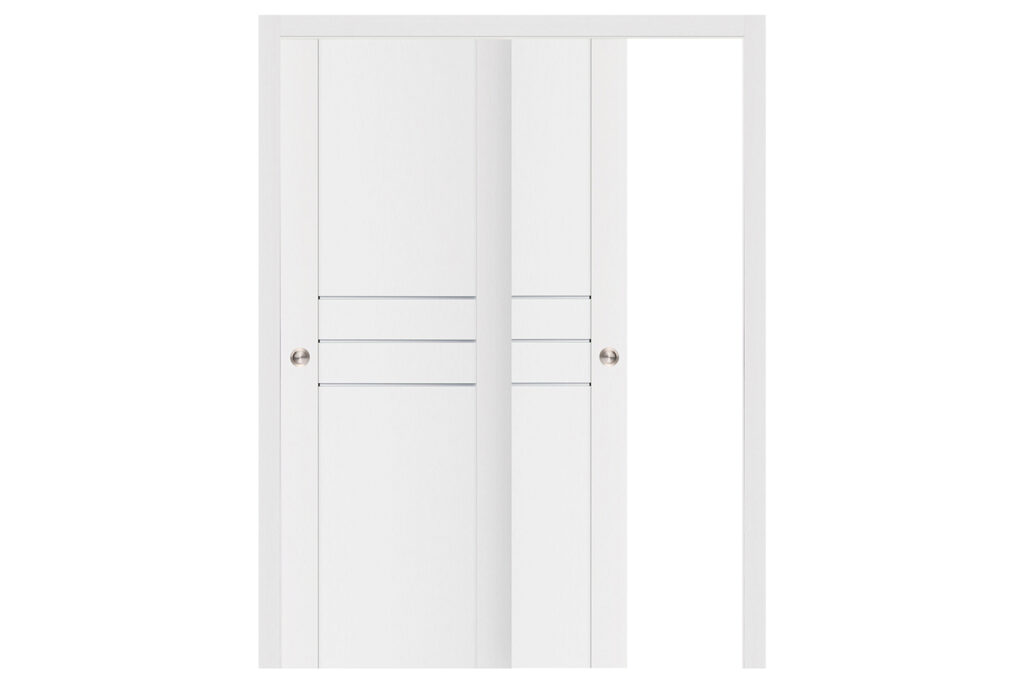 Nova Stile 005 Soft White Laminated Modern Interior Door - Bypass Door