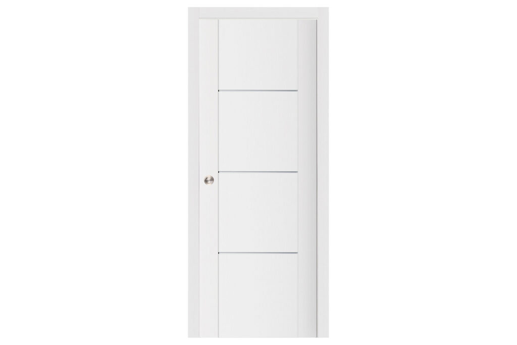 Nova Stile 006 Soft White Laminated Modern Interior Door - Single Pocket