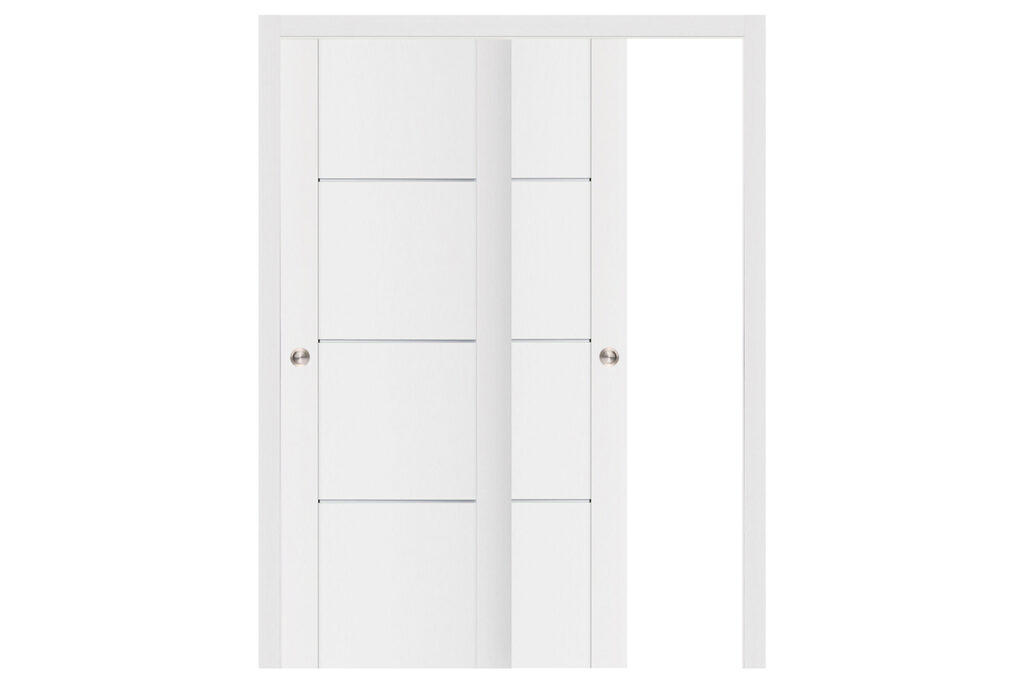 Nova Stile 006 Soft White Laminated Modern Interior Door - Barn Door