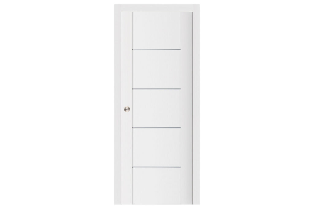 Nova Stile 007 Soft White Laminated Modern Interior Door - Single Pocket