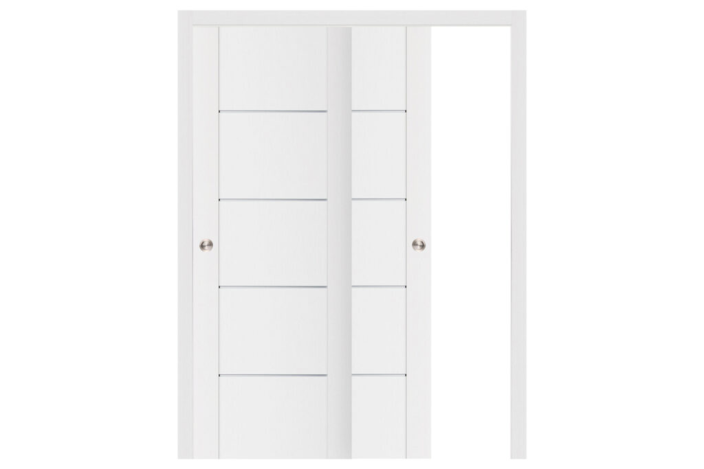 Nova Stile 007 Soft White Laminated Modern Interior Door - Bypass Door