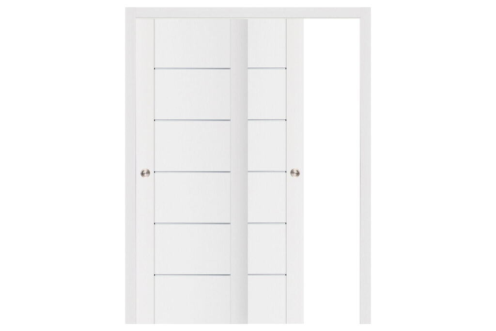 Nova Stile 008 Soft White Laminated Modern Interior Door - Bypass Door