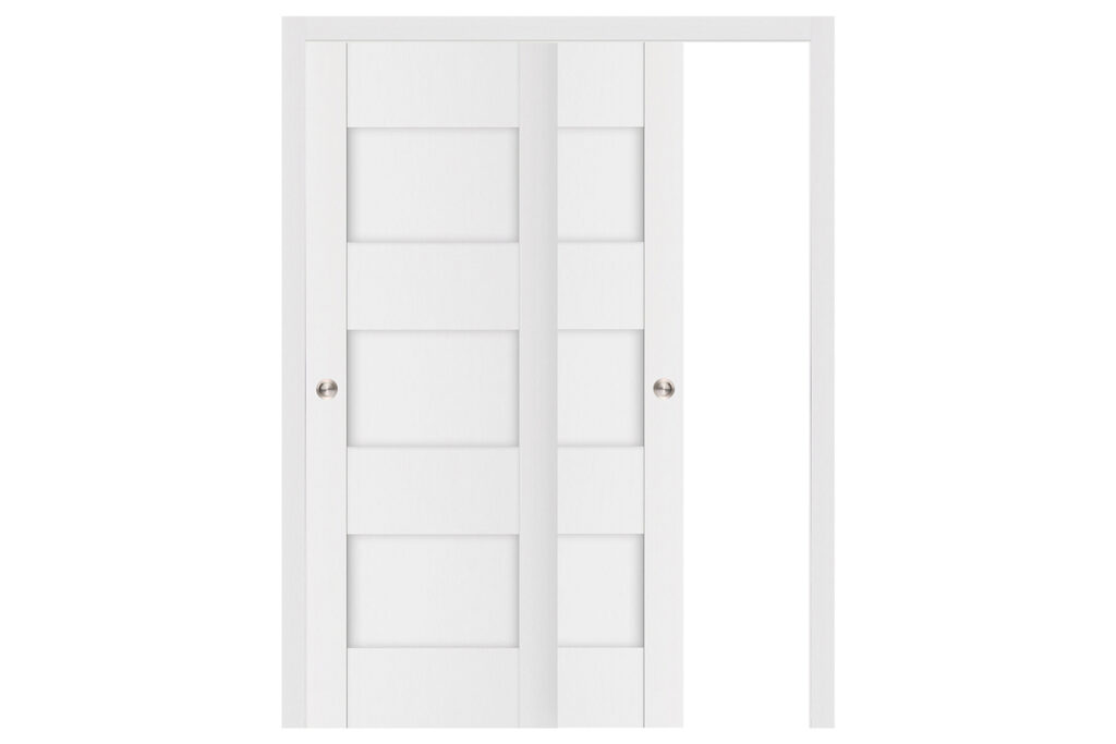 Nova Stile 015 Soft White Laminated Modern Interior Door - Bypass Door