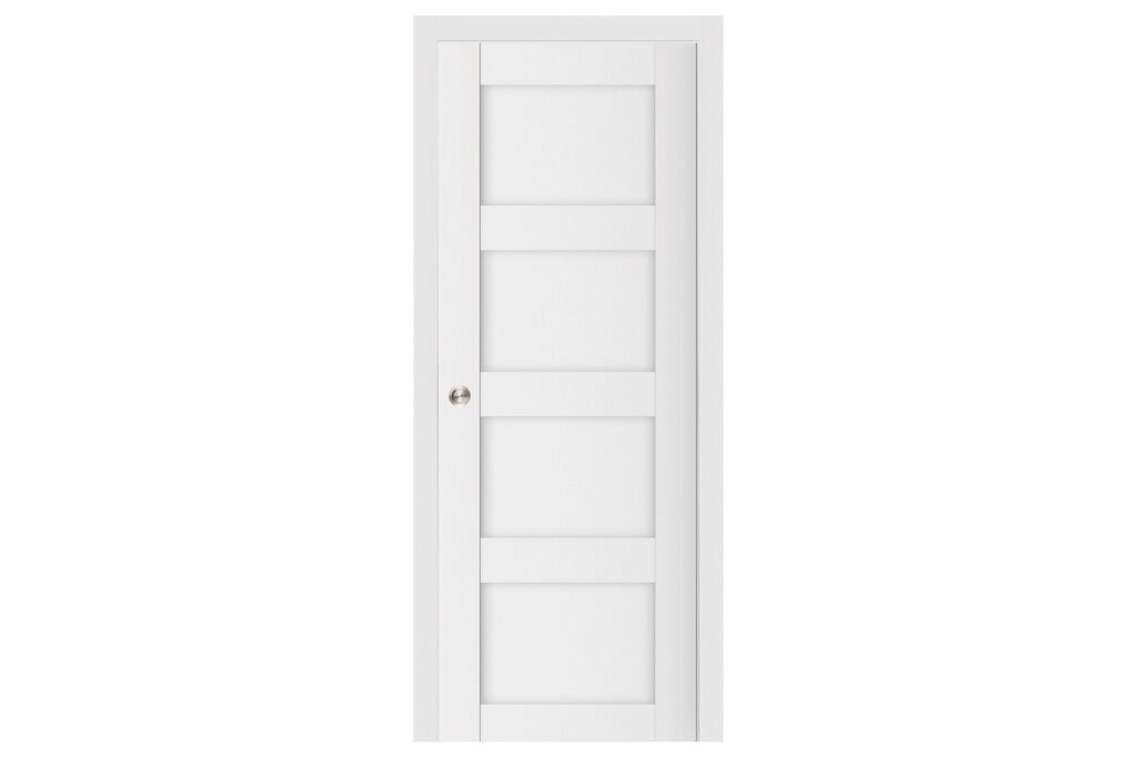 Nova Stile 021 Soft White Laminated Modern Interior Door - Single Pocket