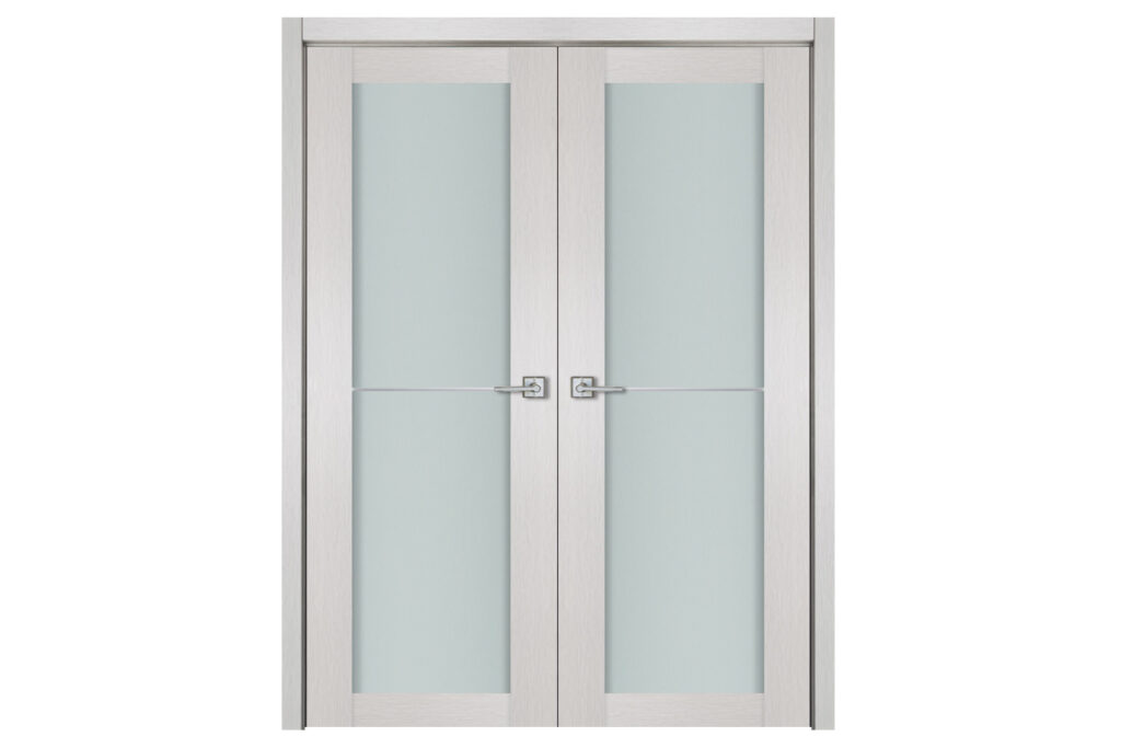 Nova 1 Lite 1H White Wenge Wood Laminated Modern Interior Door - Double Door