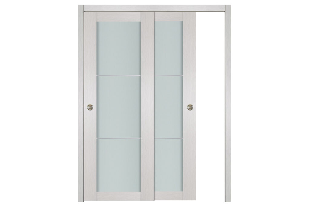 Nova 1 Lite 2H White Wenge Wood Laminated Modern Interior Door - Bypass Door