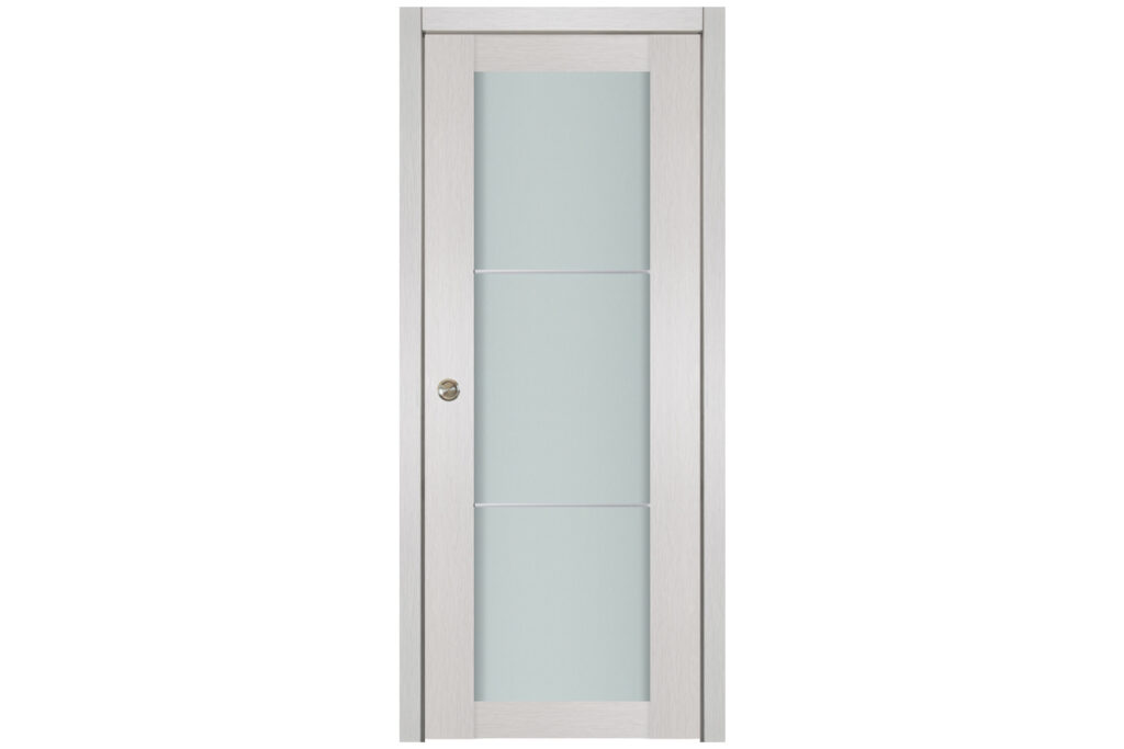 Nova 1 Lite 2H White Wenge Wood Laminated Modern Interior Door - Single Pocket