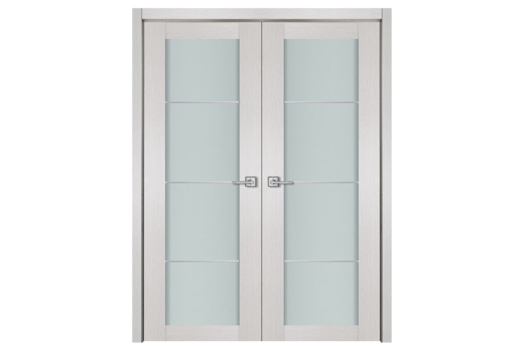 Nova 1 Lite 3H White Wenge Wood Laminated Modern Interior Door - Double Door
