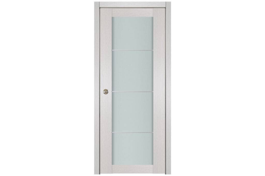 Nova 1 Lite 3H White Wenge Wood Laminated Modern Interior Door - Single Pocket