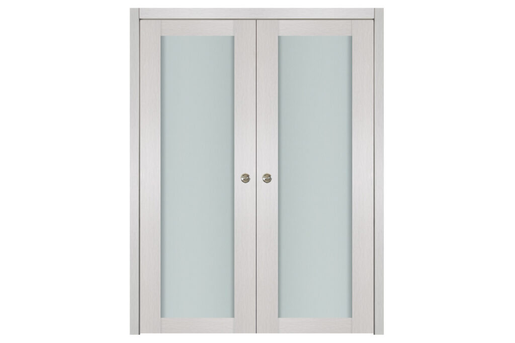 Nova 1 Lite White Wenge Wood Laminated Modern Interior Door - Double Pocket