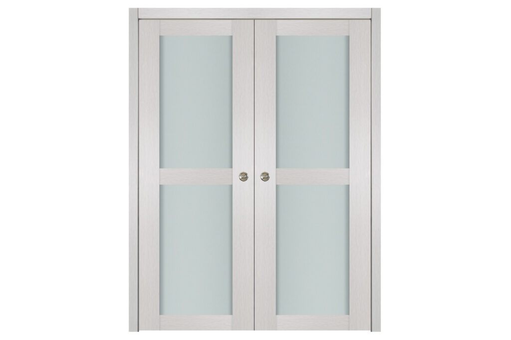 Nova 2 Lite White Wenge Wood Laminated Modern Interior Door - Double Pocket