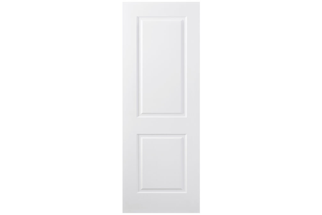 Nova 2 Panel Soft White Laminated Traditional interior Door - Slab