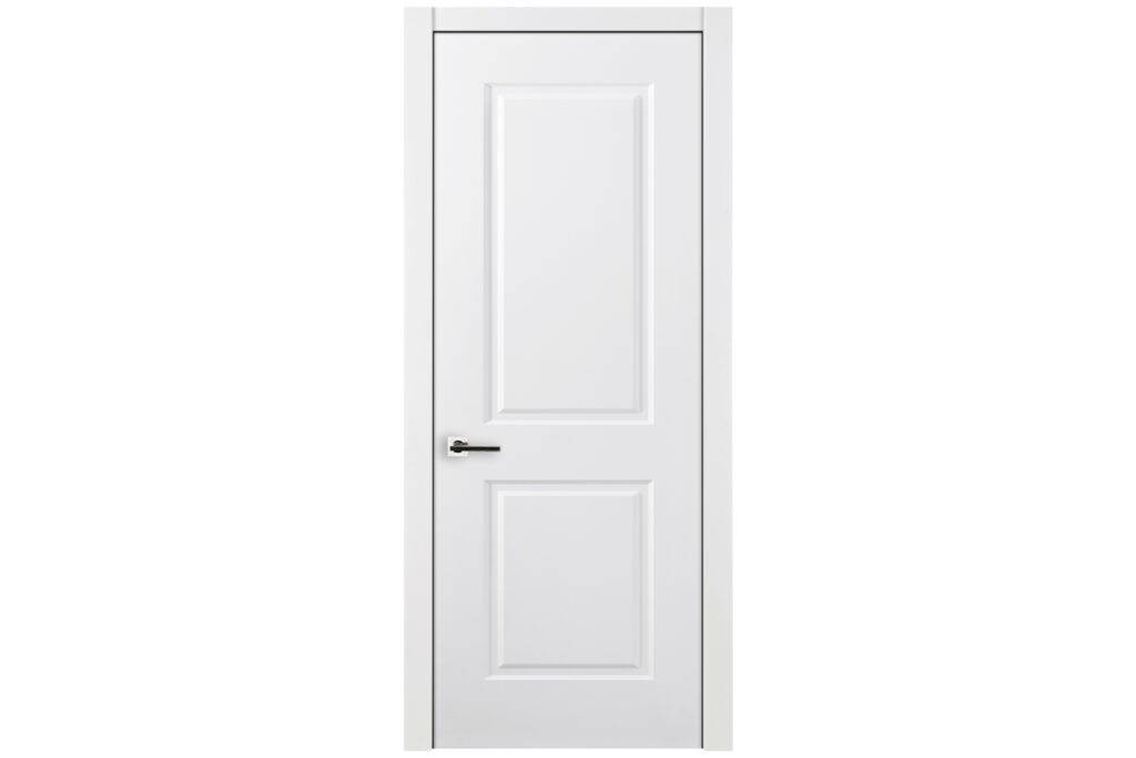 Nova 2 Panel Soft White Laminated Traditional interior Door - Single Door